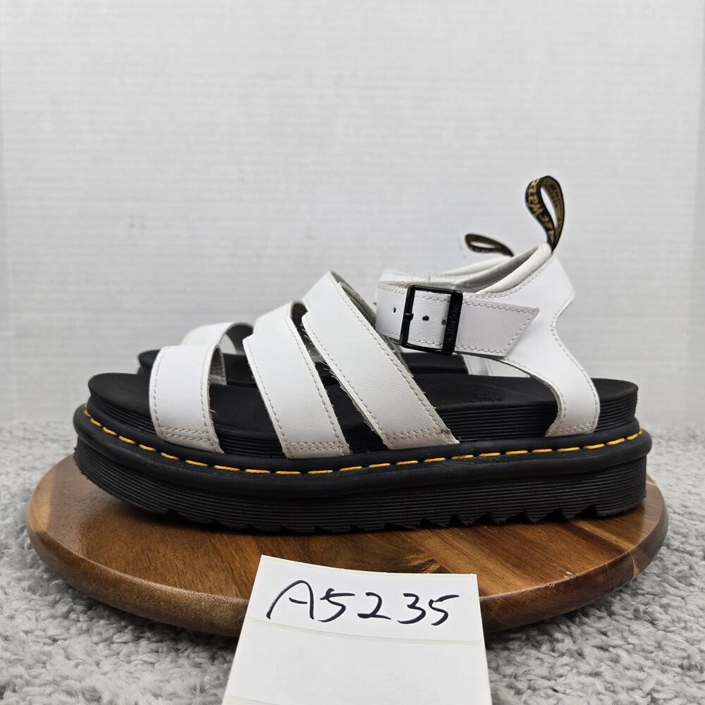 Dr. Martens Womens 10 Blaire White Leather Strappy Platform Casual Y2K Sandals
